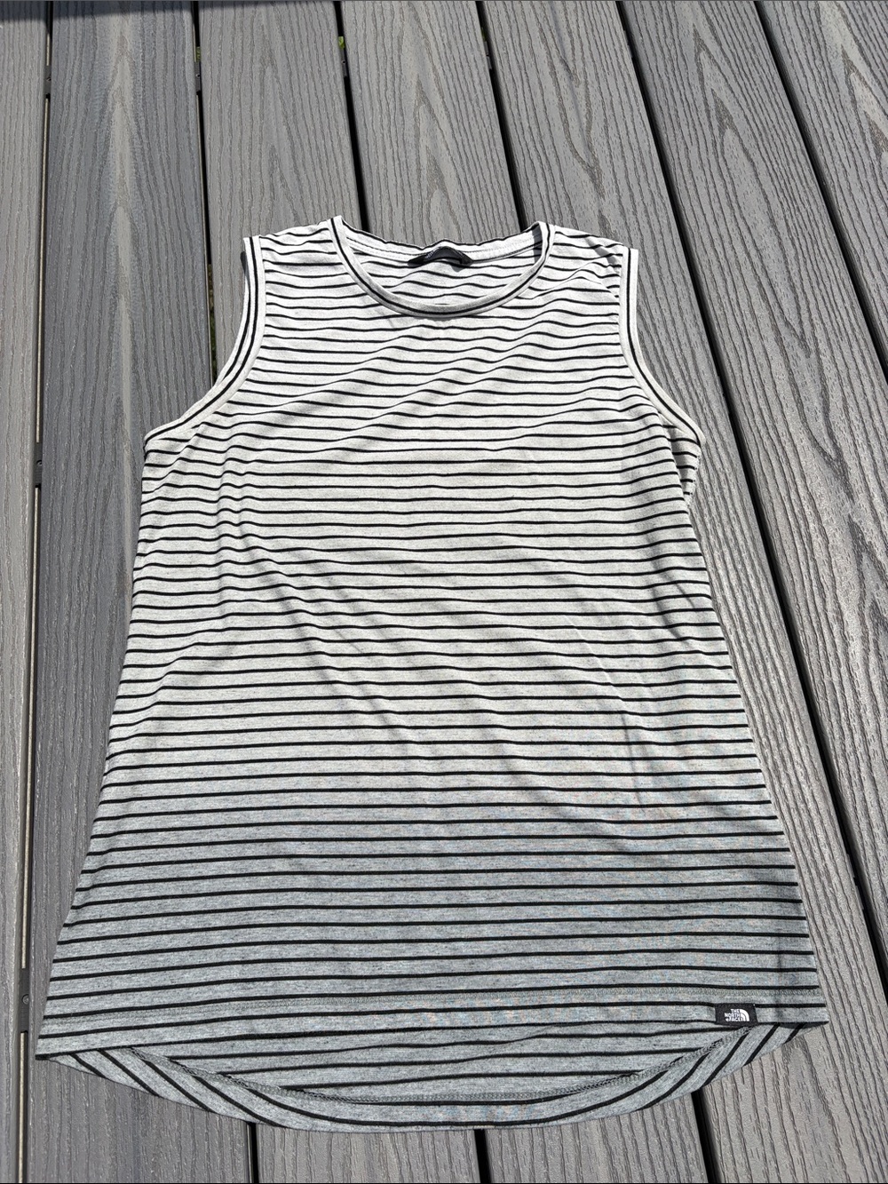 The North Face Stripes Tank Top With a Subtle Ombré Gradient Toward the Hem